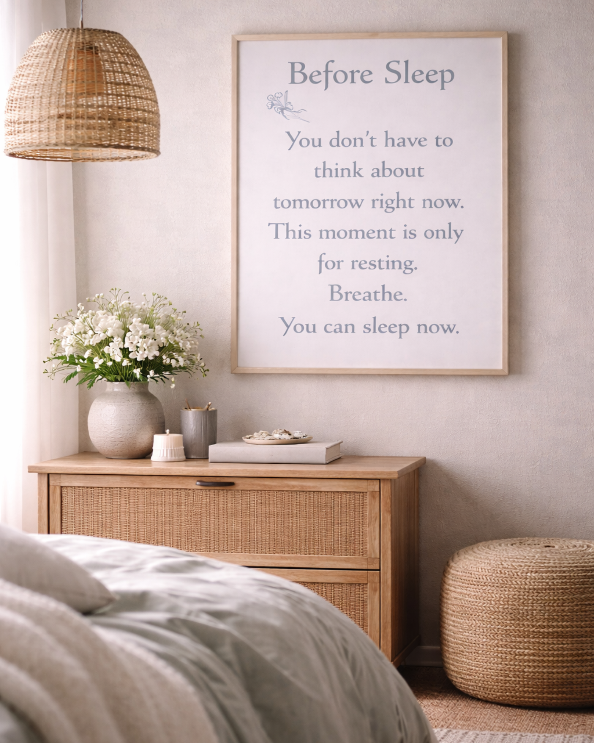 Before Sleep – Elegant Night Reflection Print (Instant Download)
