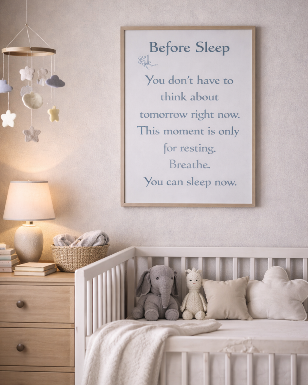 Before Sleep – Elegant Night Reflection Print (Instant Download)