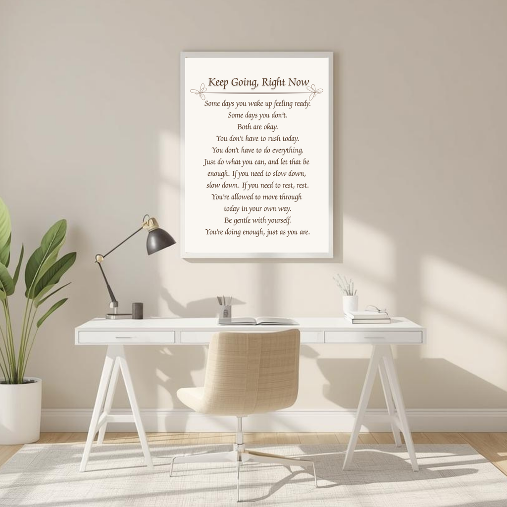 Keep Going - Motivational Reflection Print (Instant Download)