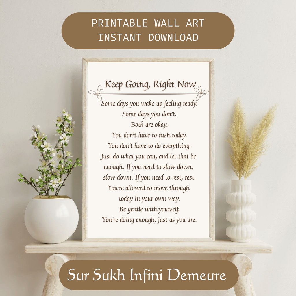 Keep Going - Motivational Reflection Print (Instant Download)