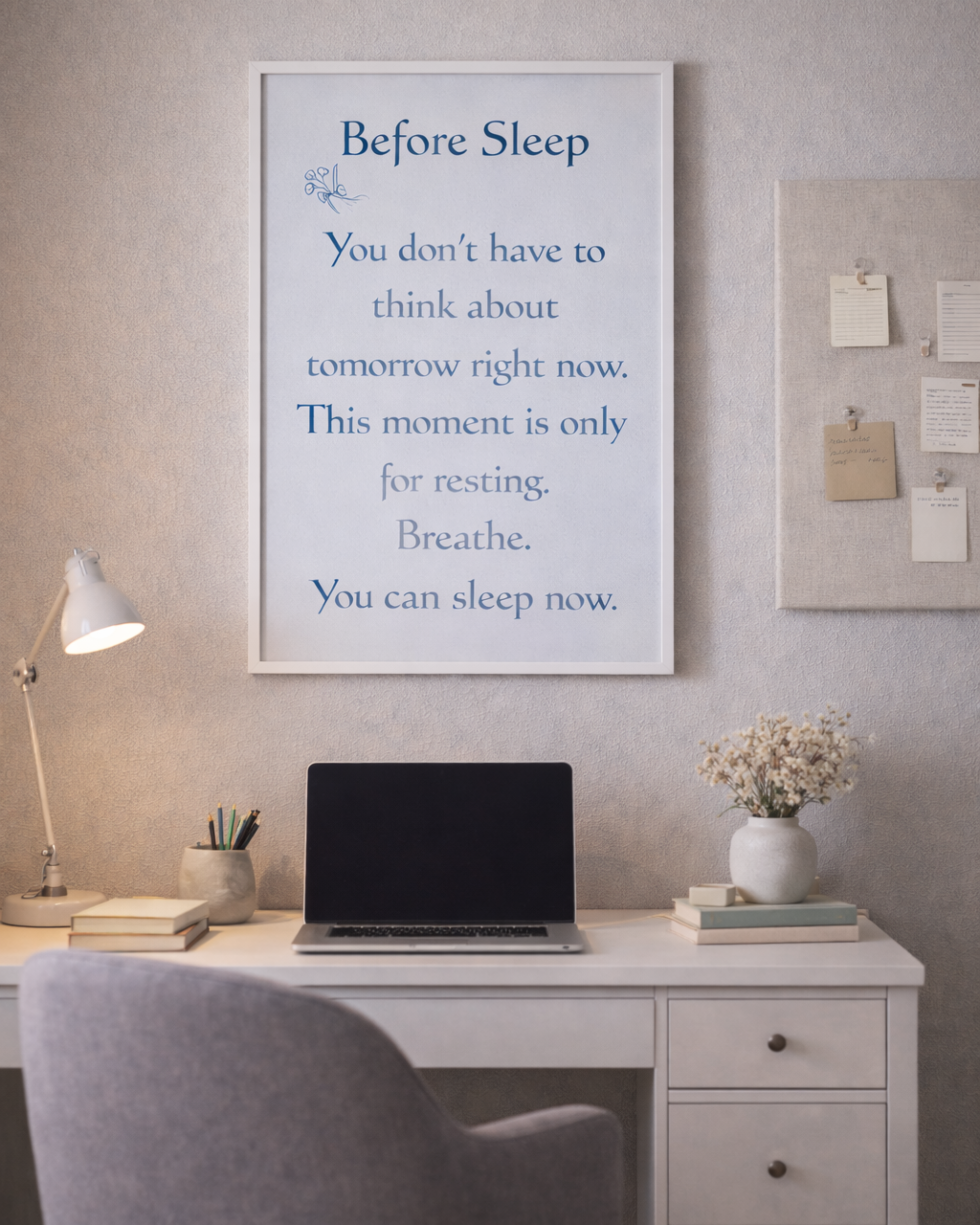 Before Sleep – Elegant Night Reflection Print (Instant Download)